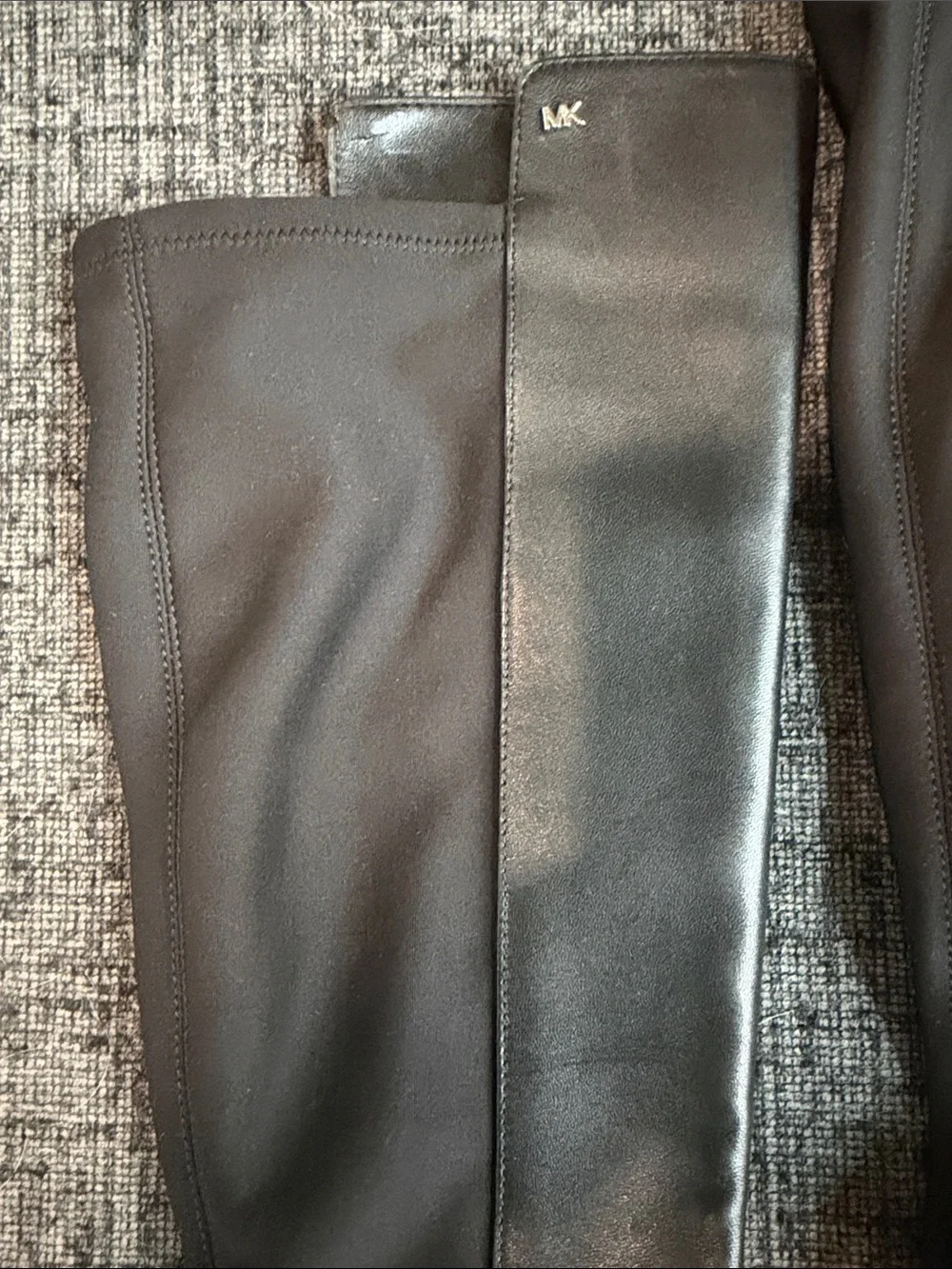 Michael Kors Black Bromley Over-the-Knee Stretch Leather Boots 7M